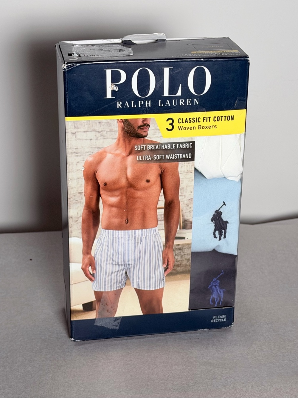 Polo Ralph Lauren Classic Fit Woven Boxers 3-Pack XL NWT